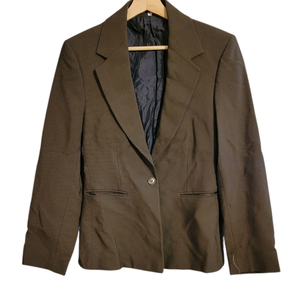 Romeo Gigli Wool Ribbed Vintage Blazer Jacket